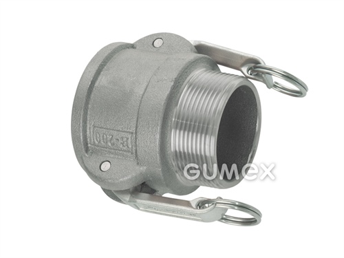 KAMLOK Kupplung DN15, Außengewinde BSPT 1/2", 10bar, Dichtung NBR, -30°C/+90°C, Aluminium, 